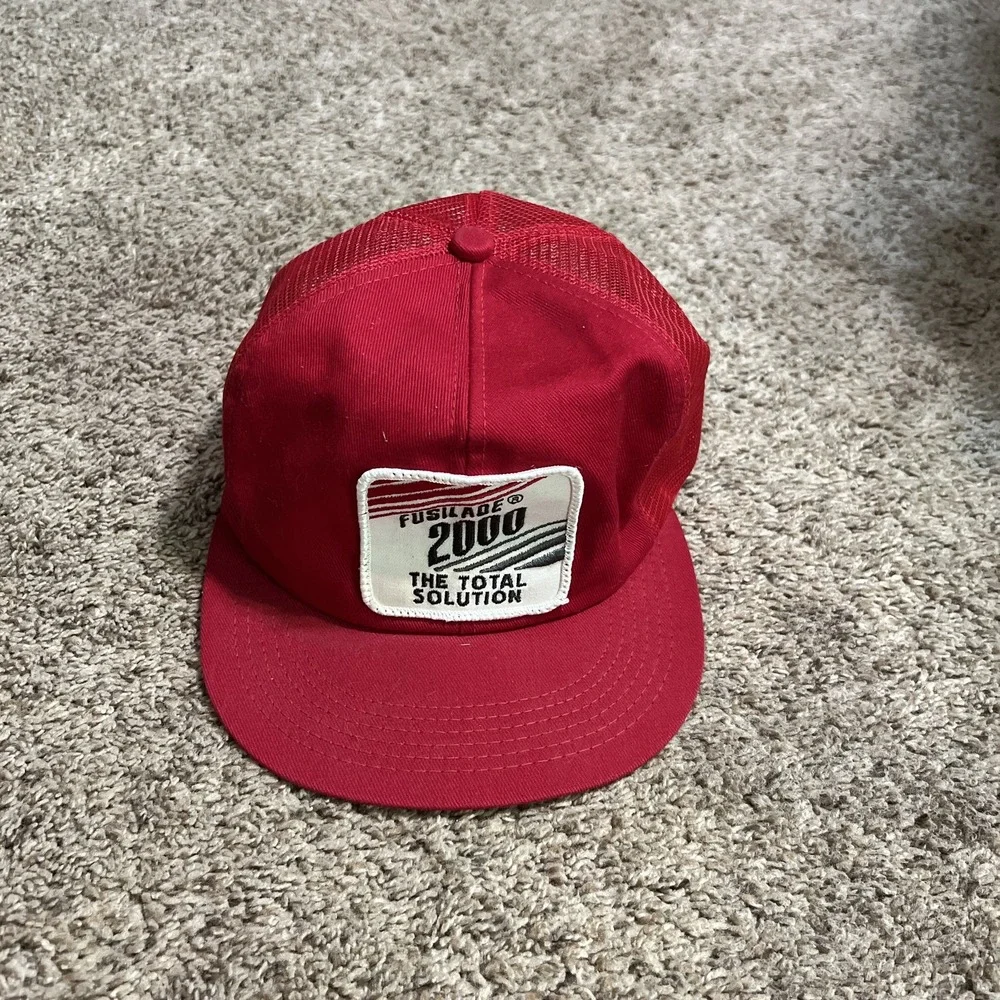 VINTAGE Fusilade 2000‎ Hat Cap Snap Back Mesh Trucker Patch Advertising Mens 90s